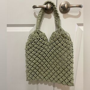 J.Crew NWT Cadiz hand knotted rope tote 💯% cotton